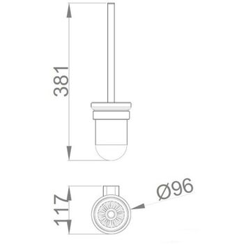 Ершик для унитаза Nofer Santorini 16342.B Хром — фото 3, Ершики для унитаза