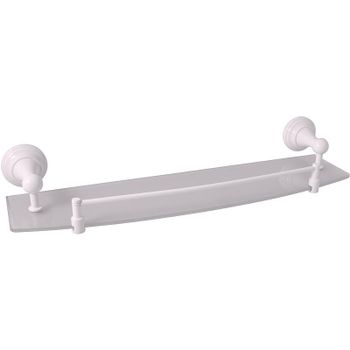 Стеклянная полка Rav Slezak Morava MKA0900/50B Белый — фото 1, Полки для ванной и душа