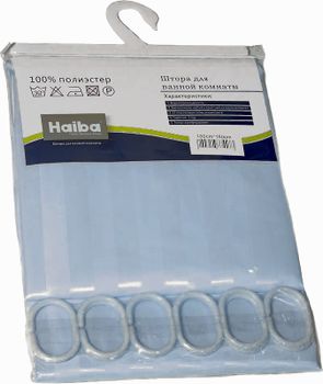 Штора для ванны Haiba HB74003 Синяя — фото 3, Шторы для ванной