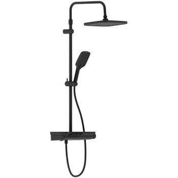 Душевая система Damixa Gala 953760300 с термостатом Черная матовая — фото 1, Душевые стойки