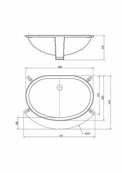 Раковина Migliore 58 29899 Белая — фото 2, Раковины встраиваемые снизу
