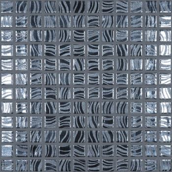 Стеклянная мозаика Vidrepur Glitter Black №7803 на сетке 25x25 см — фото 1, Мозаика