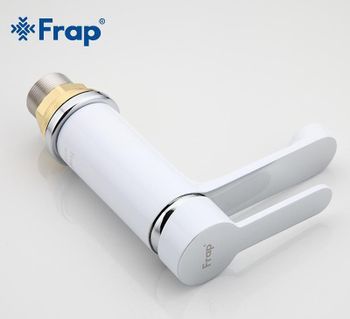 Смеситель для раковины Frap H41 F1041 Белый Хром — фото 2, Смесители для раковины