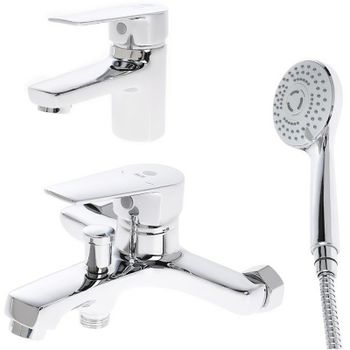 Комплект смесителей Orange Loop M26-311cr Хром — фото 1, Готовые комплекты для ванной комнаты