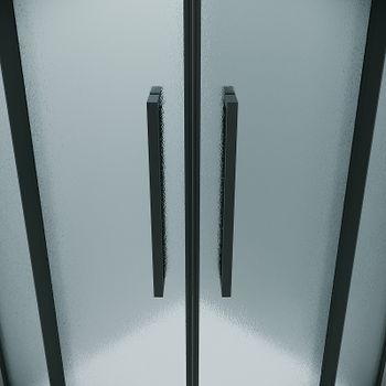 Душевой уголок Grossman Cosmo 90х90 301.K33.02.9090.21.02 профиль Черный матовый стекло шиншилла — фото 6, Душевые уголки четверть круга
