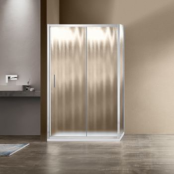 Душевой уголок Vincea Garda 160х100 VSR-1G1016CH профиль Хром стекло шиншилла — фото 1, Прямоугольные душевые уголки
