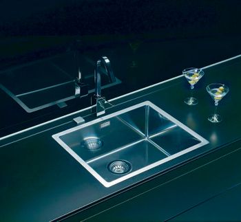 Кухонная мойка Alveus Quadrix 50 BRS-90 550x450x200 1102606 Брашированная сталь — фото 2, Кухонные мойки