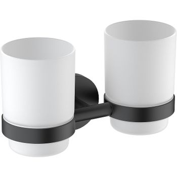 Стакан для зубных щеток Timo Saona 13034/03 двойной Черный матовый — фото 1, Стаканы для зубных щеток