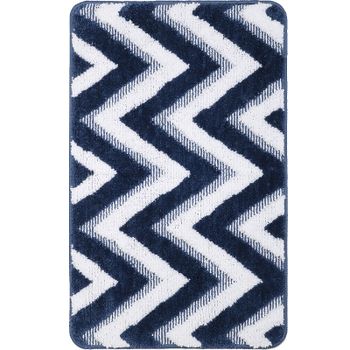 Коврик для ванной комнаты Fixsen River 800х500 FX-5004M Темно-синий — фото 1, Коврики для ванной комнаты