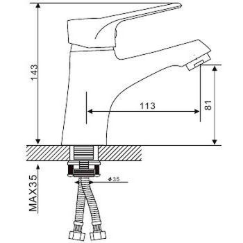 Смеситель для раковины Gappo G36 G1036 Хром — фото 16, Смесители для раковины