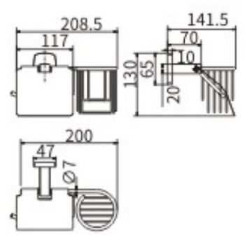 Держатель туалетной бумаги и освежителя воздуха CeramaLux Cube 12607A с крышкой Хром — фото 2, Держатели туалетной бумаги