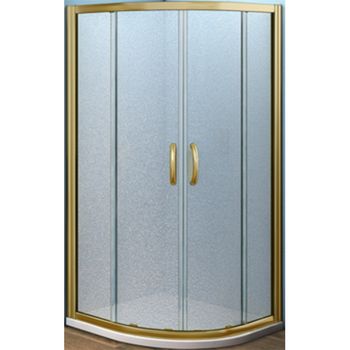 Душевой уголок Good Door Jazze R-120-G-BR 120x80 профиль Бронза стекло матовое — фото 1, Асимметричные душевые уголки