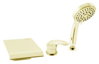 Смеситель на борт ванны Rav Slezak Dunaj D473.5YZ золотой — фото 1, Смесители на борт ванны