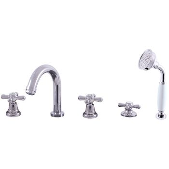 Смеситель на борт ванны Rav Slezak Morava retro MK162.5P Хром — фото 1, Смесители на борт ванны