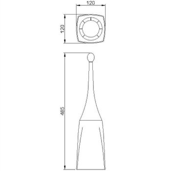 Ершик для унитаза Nofer 09108.N Хром Черный — фото 2, Ершики для унитаза