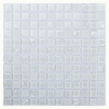 Стеклянная мозаика Orro Mosaic Glass White Crush 30х30 см — фото 1, Мозаика
