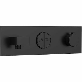 Душевая система Vincea Inspire VSFW-422TI1MB с термостатом Черная матовая — фото 4, Встраиваемые душевые комплекты