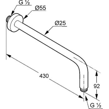 Душевая система Kludi Ameo 418310575 с термостатом Хром — фото 10, Встраиваемые душевые комплекты