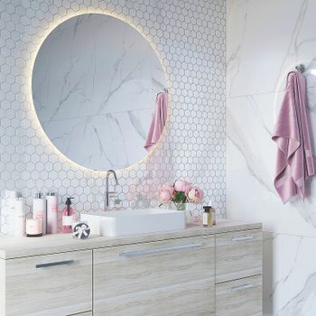 Керамическая мозаика StarMosaic Hexagon small White Glossy MT32000/IDL1001 26,5x27,8 см — фото 2, Мозаика