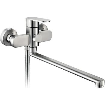 Смеситель для ванны Frap H805 F22805 универсальный Нержавеющая сталь — фото 1, Смеситель для ванны