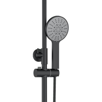 Душевая система WellWant by Agger Nero WWDS0W4428125B с термостатом Черная — фото 3, Душевые стойки