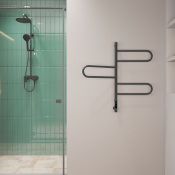 Электрический полотенцесушитель Vincea 44х80 VTD-1R2CGE Графит — фото 3, Электрические полотенцесушители