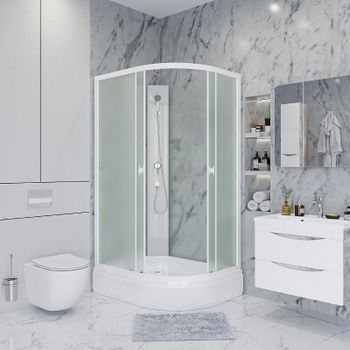 Душевая кабина Niagara Promo 90x70 L P90/70/26L/MT/BK без гидромассажа — фото 1, Душевые кабины