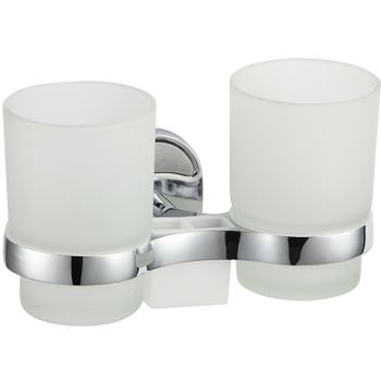 Стакан для зубных щеток Haiba HB1908 двойной Хром — фото 1, Стаканы для зубных щеток