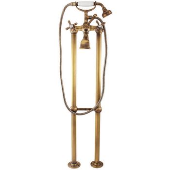 Смеситель для ванны Rav Slezak Morava retro MK150.5/2SM Бронза — фото 1, Смесители напольные