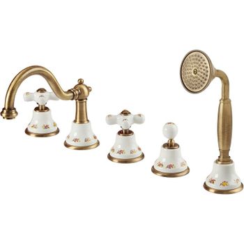 Смеситель на борт ванны Migliore Provance 19464 Бронза — фото 1, Смесители на борт ванны