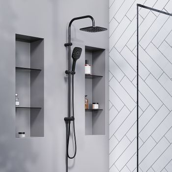 Душевая система Damixa Eclipse 931000300 Черная матовая — фото 6, Душевые стойки