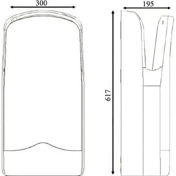 Сушилка для рук Nofer V-Jet 01303.W Белая — фото 4, Сушилки для рук