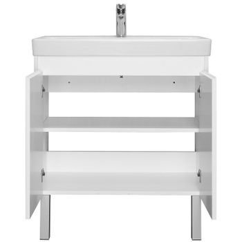 Тумба под раковину Aquaton Сканди Doors 80 1A282901SD010 Белая — фото 3, Тумбы под раковину