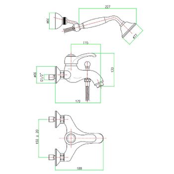 Товар: Смеситель для ванны Webert Aurora AU850101015 Хром - фото 2 Смеситель для ванны Webert Aurora AU850101015 Хром — фото 2, Смеситель для ванны