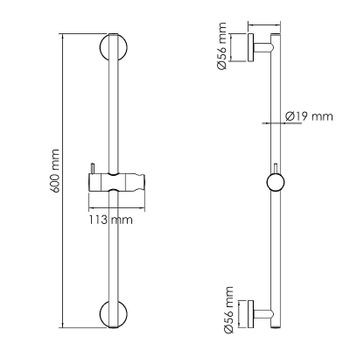 Душевая штанга WasserKRAFT A317 Черная матовая — фото 2, Штанги для душа