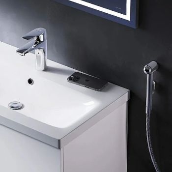 Смеситель для раковины AM.PM Gem F90A03000 с гигиеническим душем Хром — фото 3, Смесители для раковины