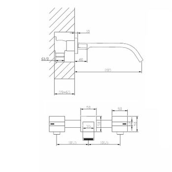 Смеситель для раковины Abber Wasserfall AF8612G Золото матовое — фото 3, Смесители для раковины