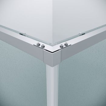 Душевой уголок Grossman Galaxy 80х80 300.K33.01.8080.10.02 профиль Хром стекло шиншилла — фото 8, Квадратные душевые уголки