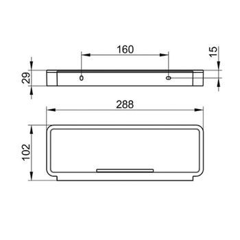 Полка корзина Keuco Plan 14958 010038 Хром Светло-серая — фото 2, Полки для ванной и душа