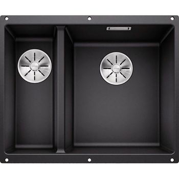 Кухонная мойка Blanco Subline 340/160-U R 523558 Антрацит — фото 1, Кухонные мойки