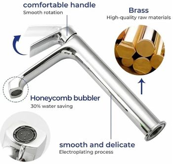 Смеситель для раковины Frap H71 F1071-2 Хром — фото 9, Смесители для раковины