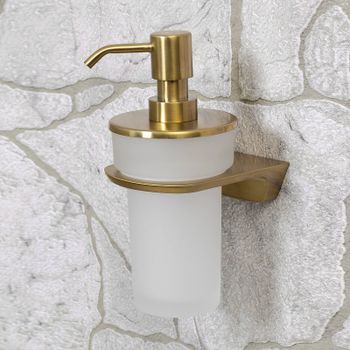 Дозатор для жидкого мыла WasserKRAFT Aisch K-5999 Золото матовое — фото 2, Дозаторы