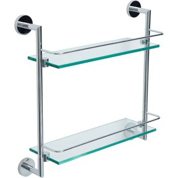Стеклянная полка Allen Brau Priority 6.31015-00 Хром — фото 1, Полки для ванной и душа