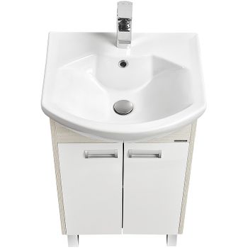 Тумба под раковину Aquaton Бекка PRO 50 1A210801BAC20 Белый Дуб сомерсет — фото 2, Тумбы под раковину