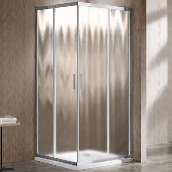 Душевой уголок Vincea Garda VSS-1G100CH 100x100 профиль Хром стекло шиншилла — фото 1, Квадратные душевые уголки