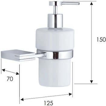 Дозатор для жидкого мыла Remer Flat FT13CR Хром — фото 2, Дозаторы