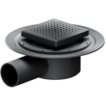 Душевой трап AM.PM MasterFlow 10 W01BD-P11-010-01BM с Черной матовой решеткой Cut Gradient — фото 1, Трапы для душа