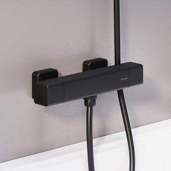 Смеситель для душа Damixa Gala 536000300 с термостатом Черный матовый — фото 3, Смеситель для душа