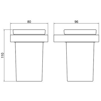 Стакан для зубных щеток Timo Petruma 15233/00 Хром — фото 2, Стаканы для зубных щеток