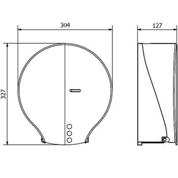 Диспенсер туалетной бумаги Nofer 05047.W Белый — фото 2, Диспенсеры туалетной бумаги